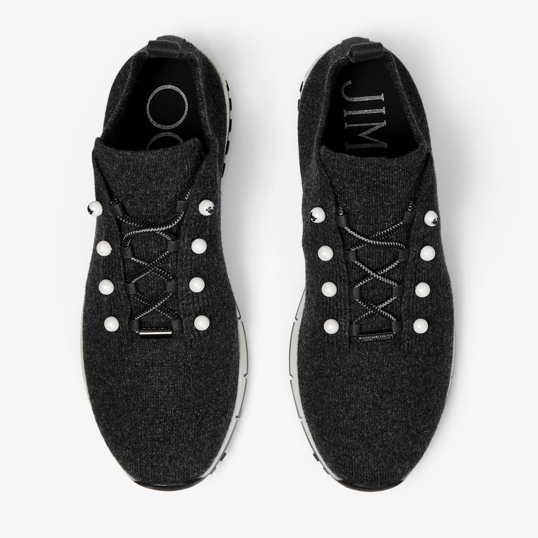 Veles
Black Cashmere Knit Trainers - 5