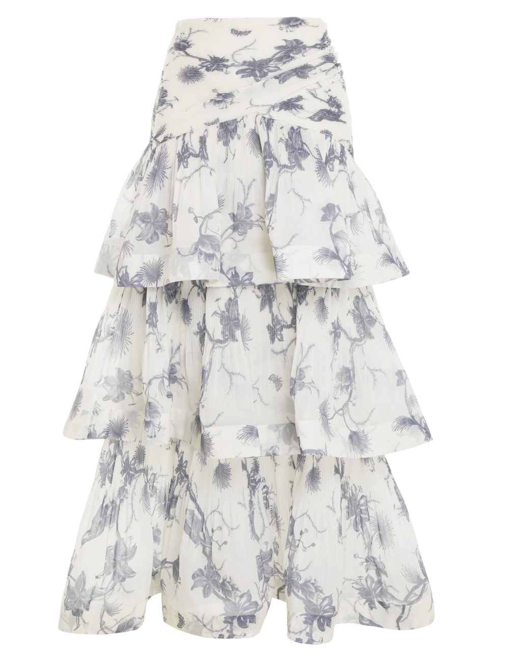 Zimmermann PLEATED TIERED SKIRT | REVERSIBLE