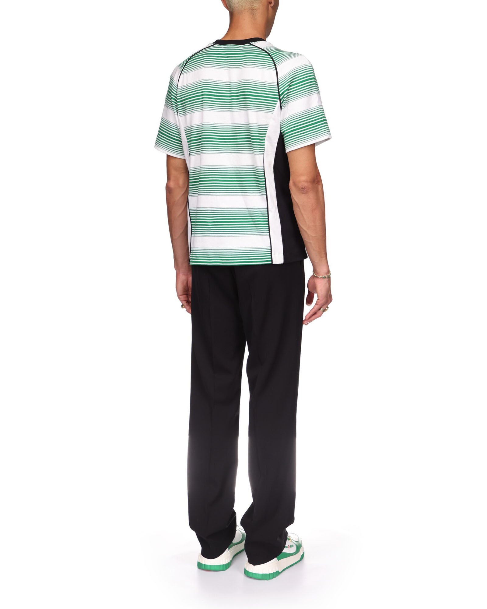 Gradient Stripe Panelled Football T-Shirt - 5