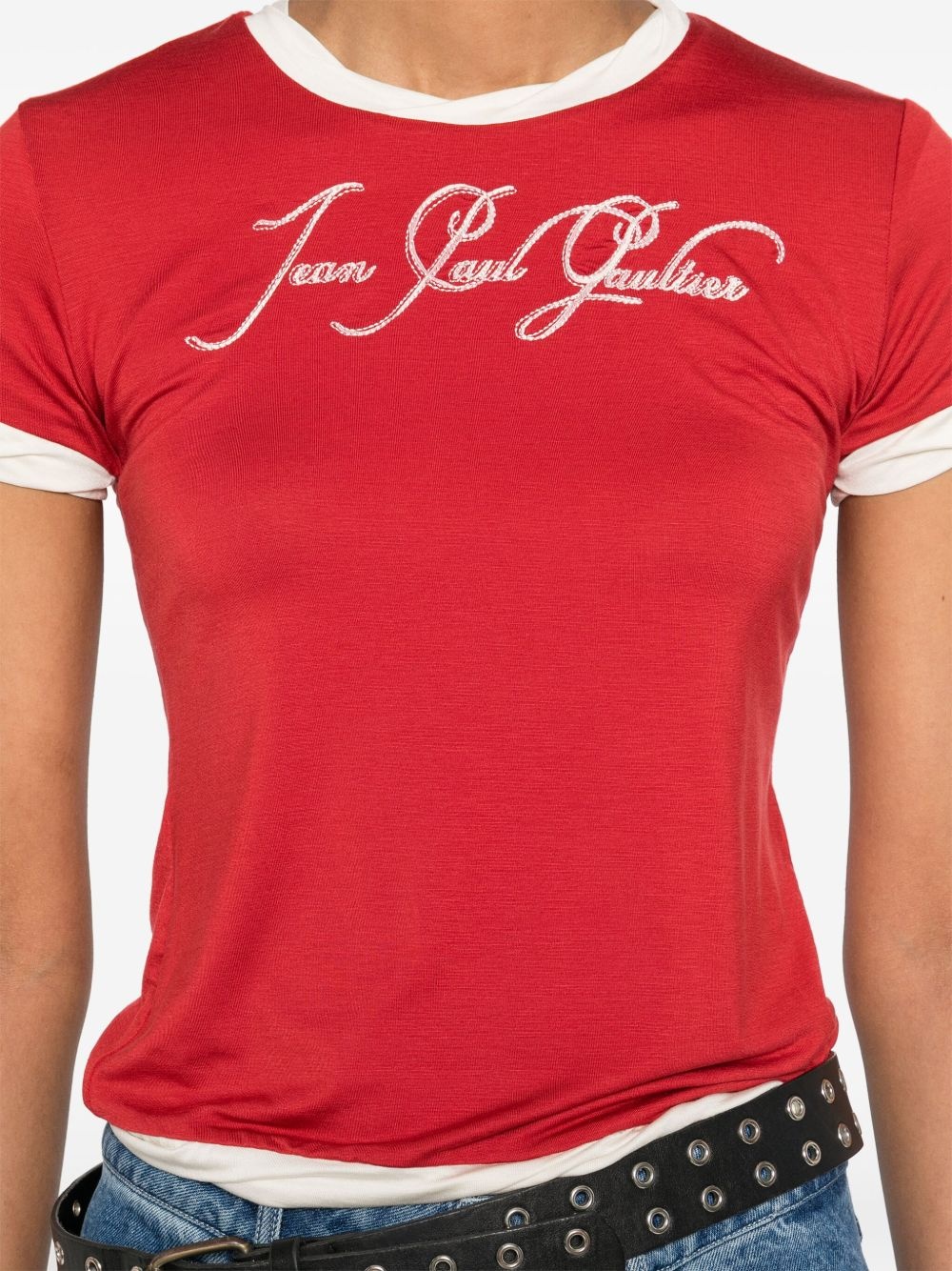 logo-embroidered T-shirt - 5