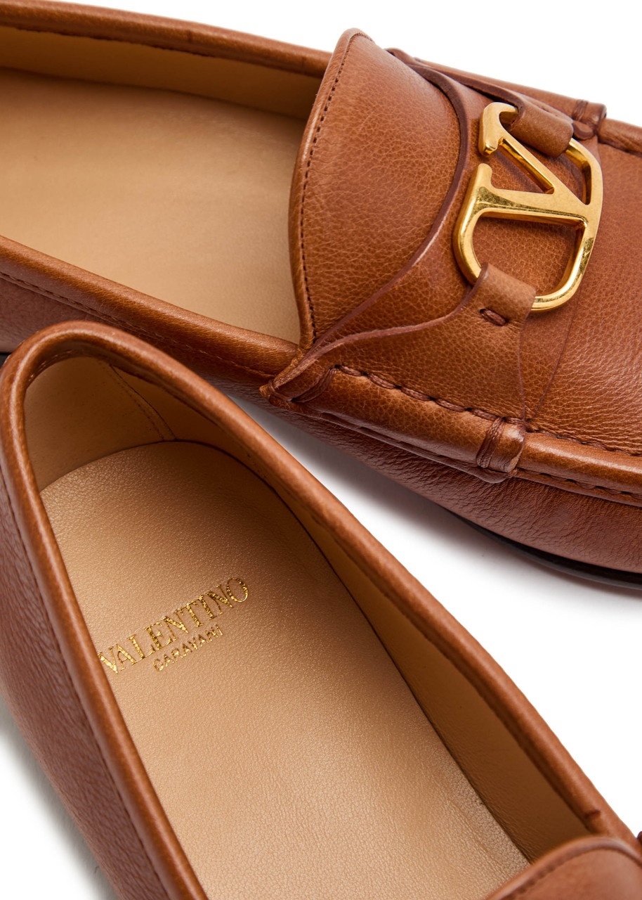 Valentino Vlogo Leather Loafers - 4