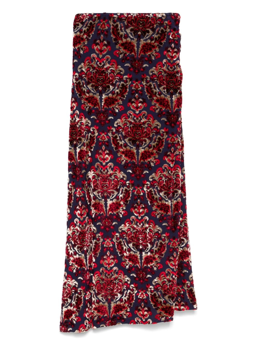 flocked-pattern maxi skirt - 2