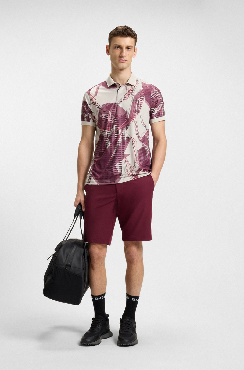 BOSS ACTIVE PADDY GRAPHIC-PRINT POLO SHIRT WITH UV PROTECTION outlook