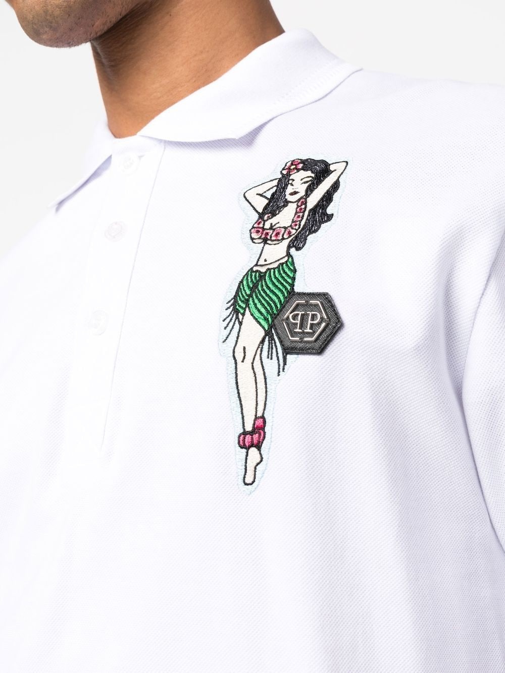 Hawaii embroidered cotton polo shirt - 5