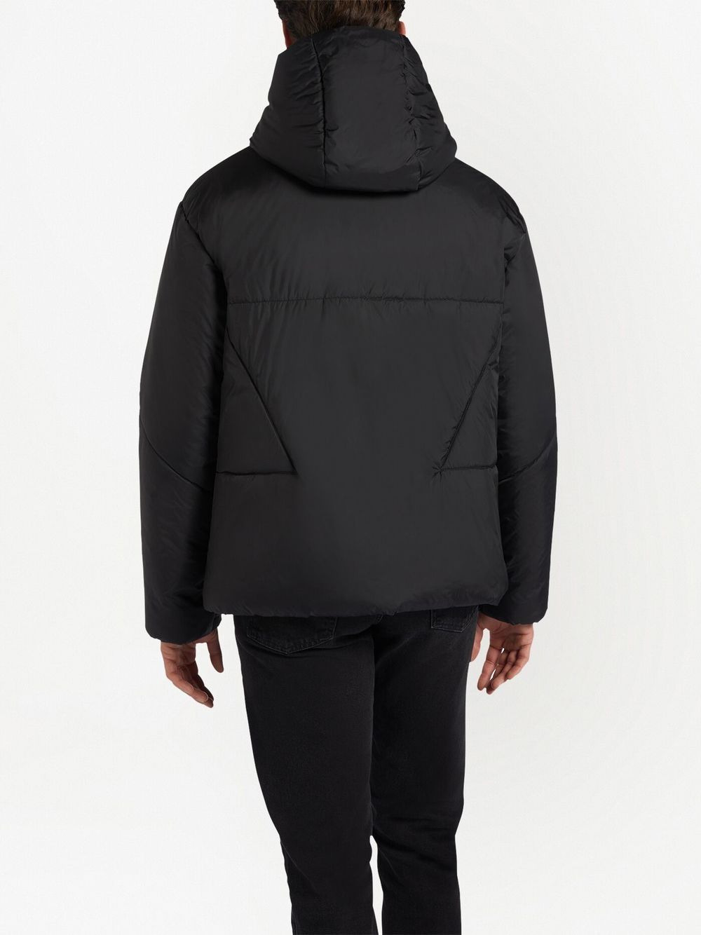 embroidered-logo zip-up bomber jacket - 4