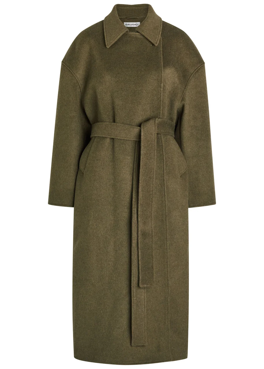 Our Legacy Court Belted Wool-blend Trench Coat - 1