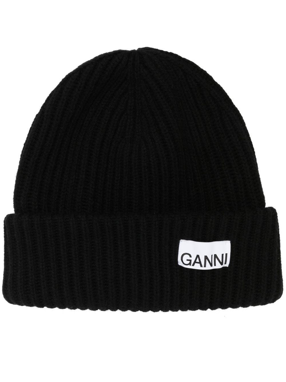 Wool ribbed beanie - 1