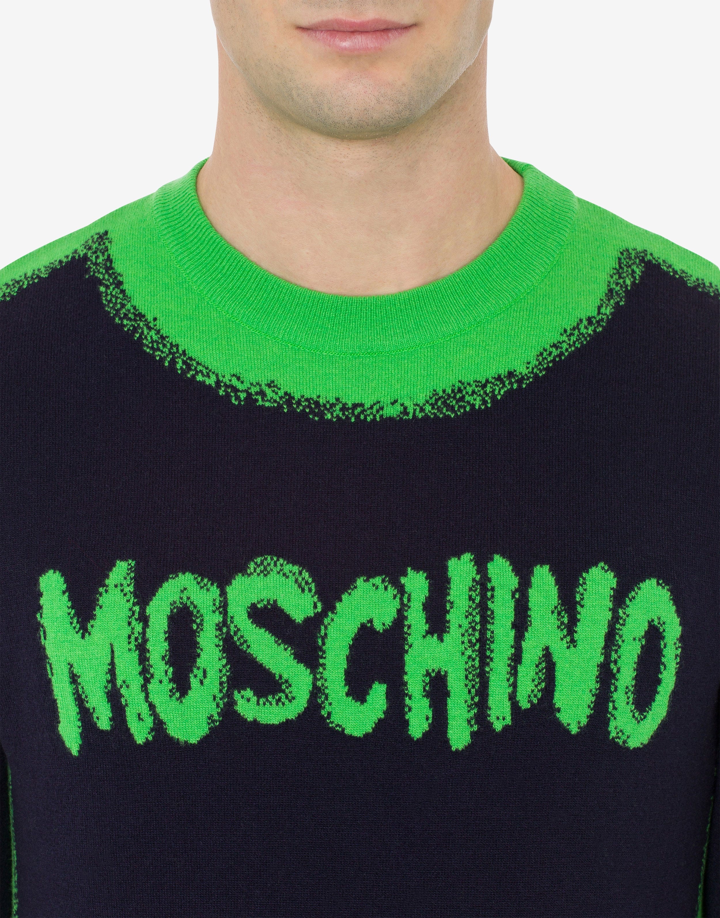 MOSCHINO PAINT WOOL AND CASHMERE PULLOVER - 7