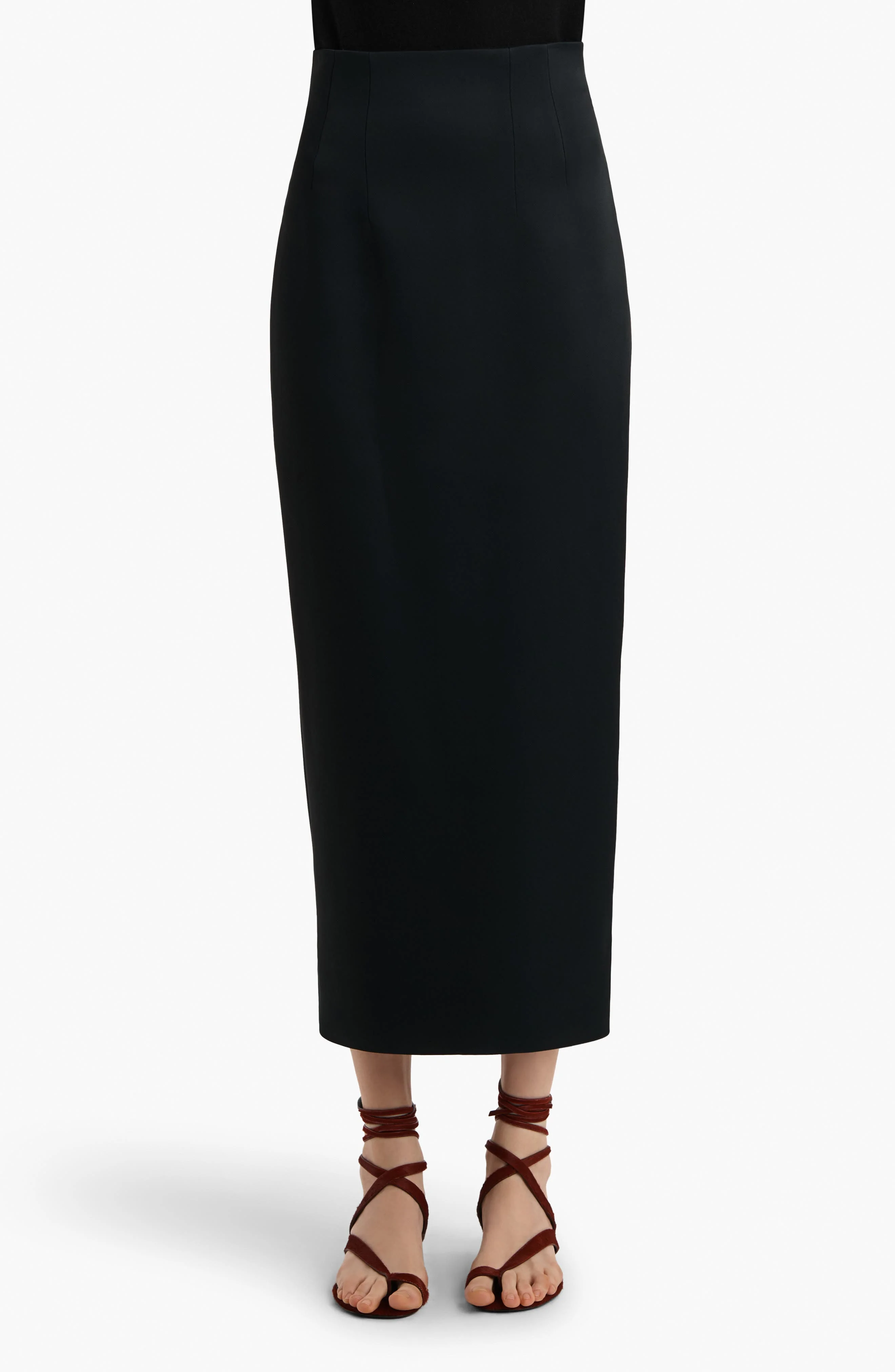 Khaite Loxley Ponte Knit Pencil Skirt in Black at Nordstrom - 1