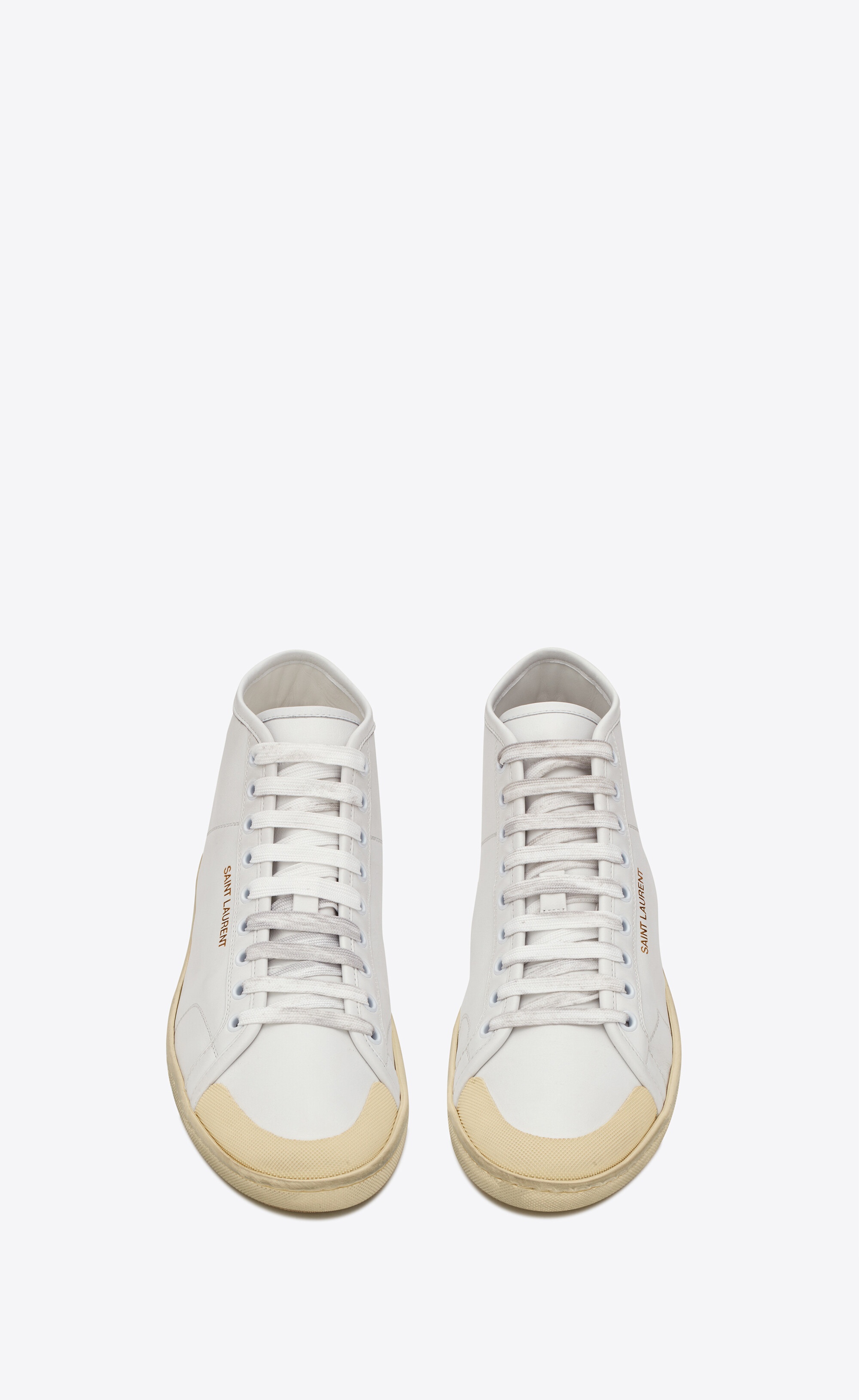 court classic sl/39 mid-top sneakers in grained leather - 2