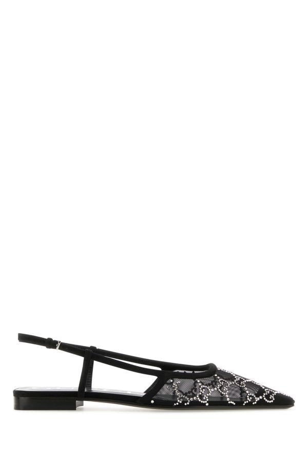 Gucci Woman Embellished Mesh Ballerinas - 1