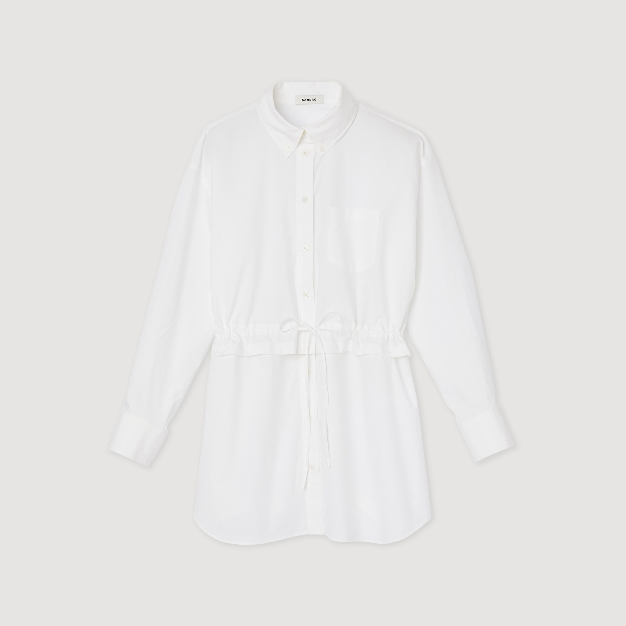 Long drawstring shirt - 1