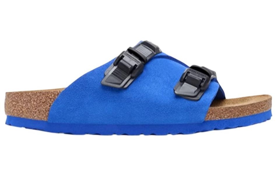 (WMNS) Birkenstock Zrich Tech Suede Leather Narrow Fit Sandals 'Blue' 1026816 - 2
