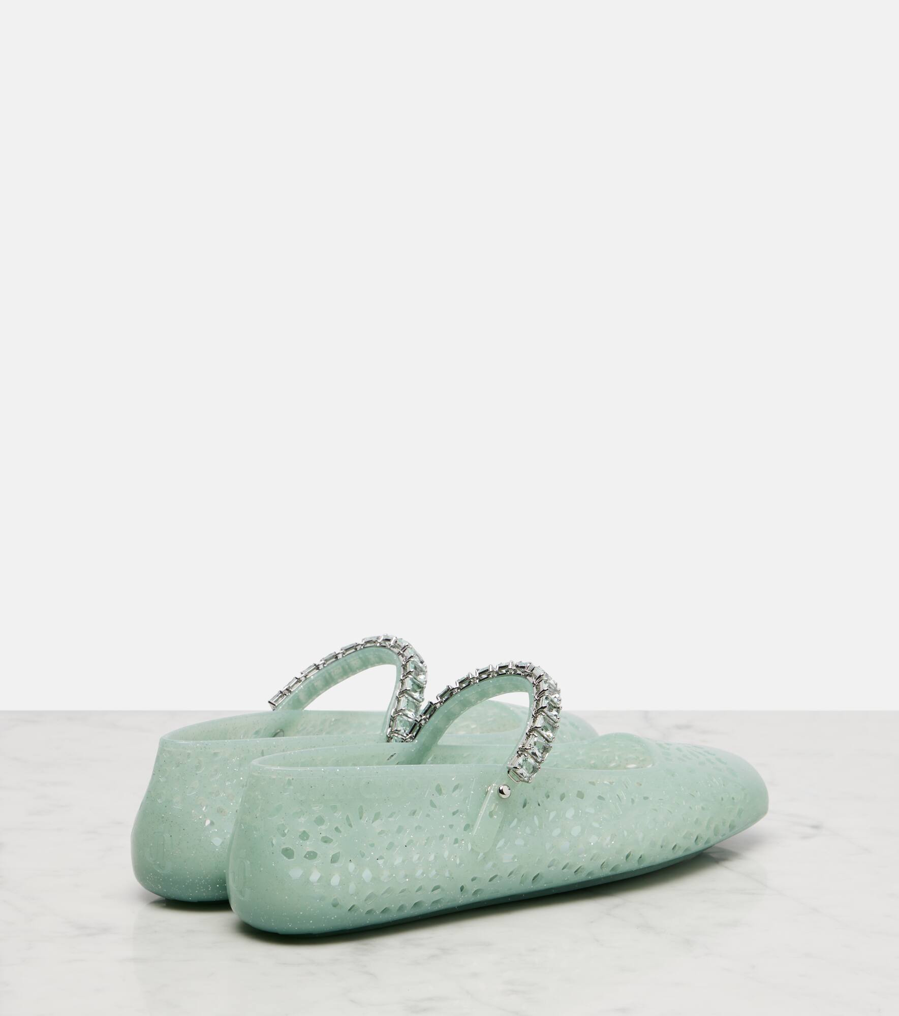 Jelly crystal-embellished ballet flats - 2