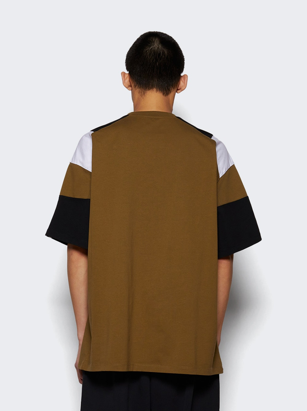 Oversized Panelled Tee Green Khaki - 4