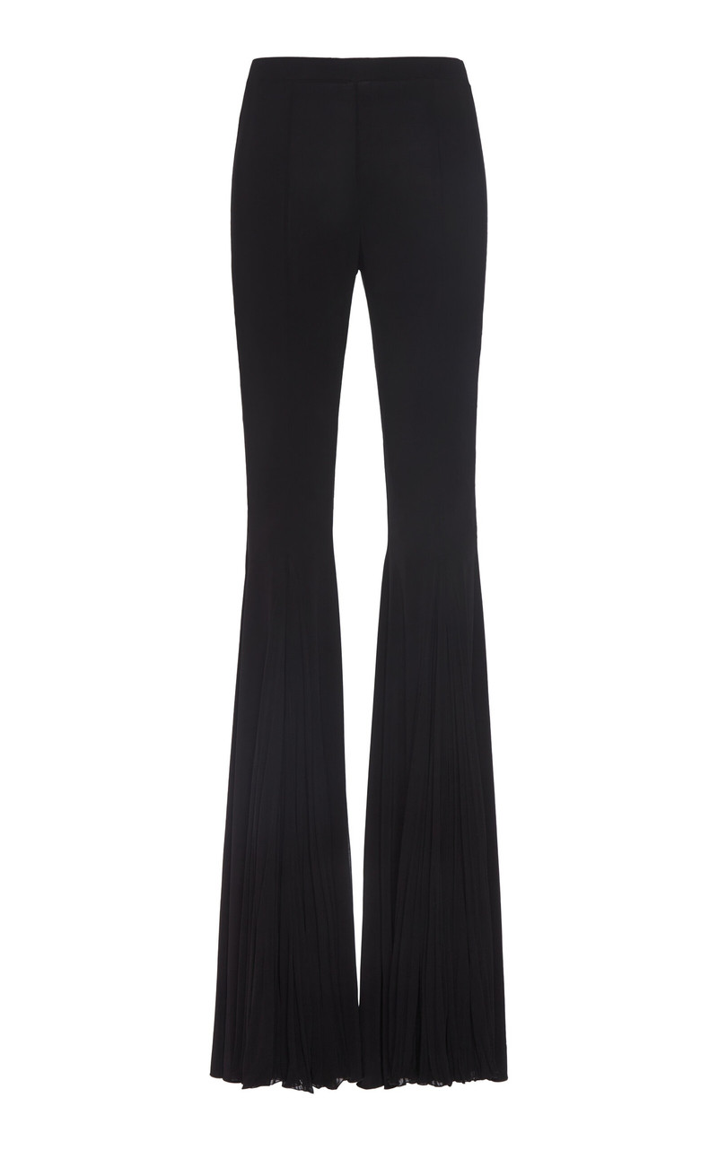 Georgette Flared Trousers black - 1