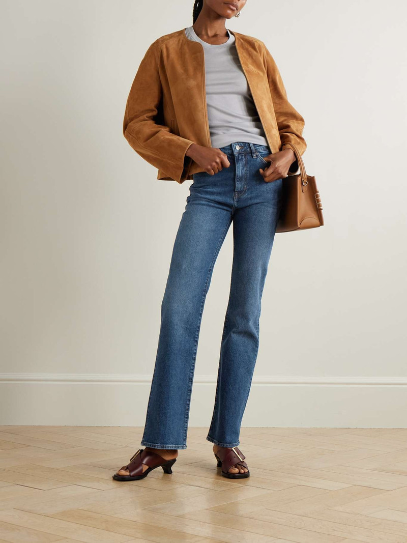 FRAME The Arrow high-rise flared jeans Dark denim outlook