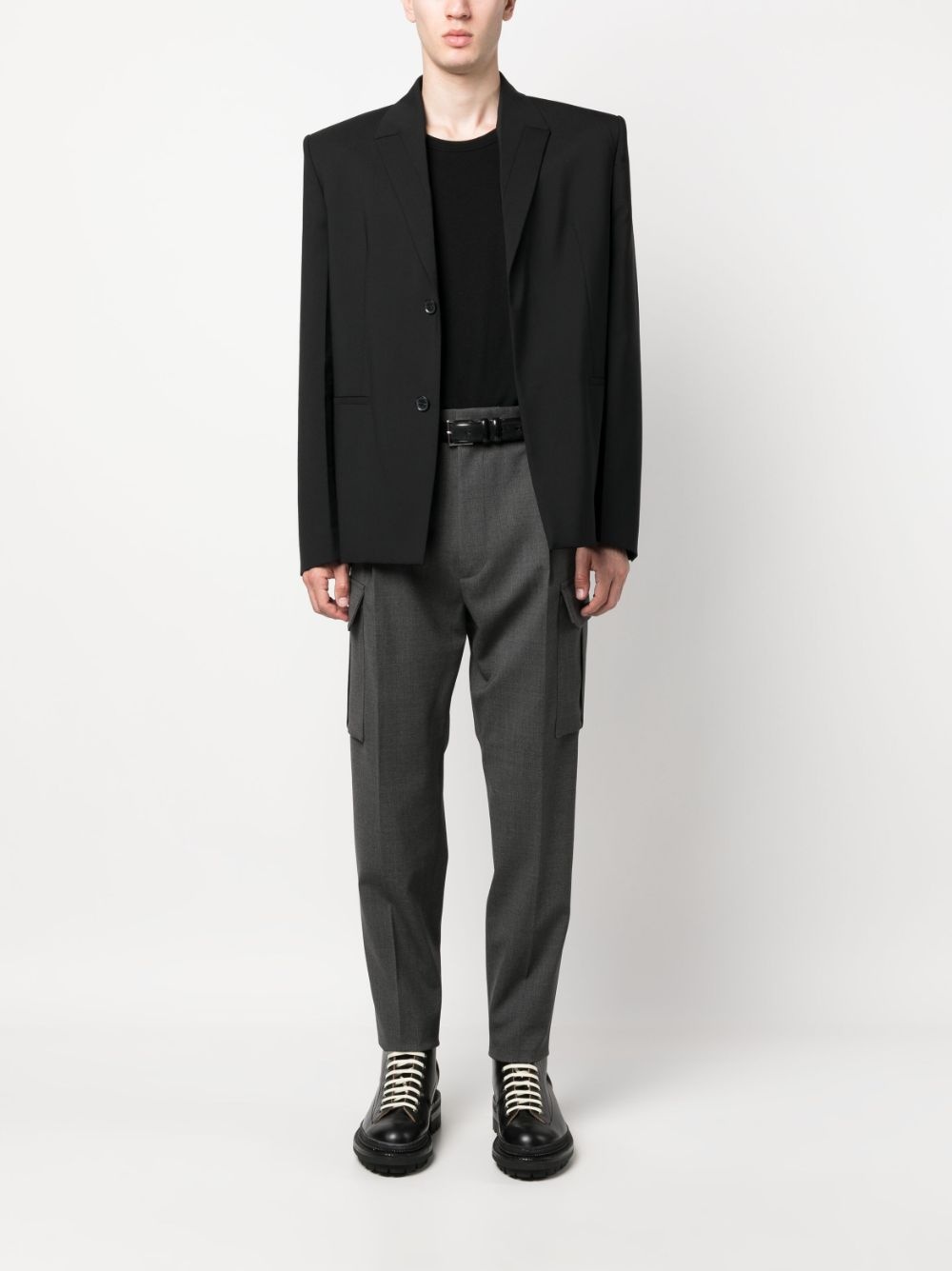 drop-crotch cargo trousers - 2