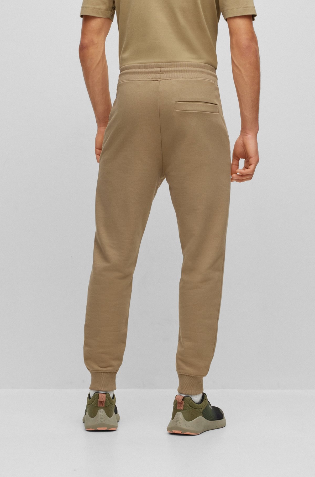 CUFFED TRACKSUIT BOTTOMS IN FRENCH TERRY WITH LOGO BADGE - 5