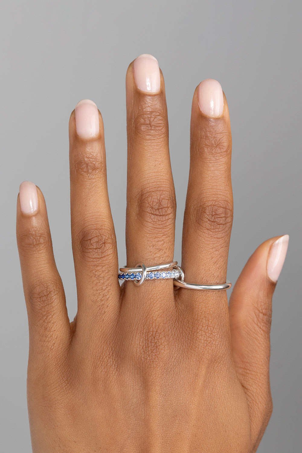 Blue Sapphire Petunia Ring - 3