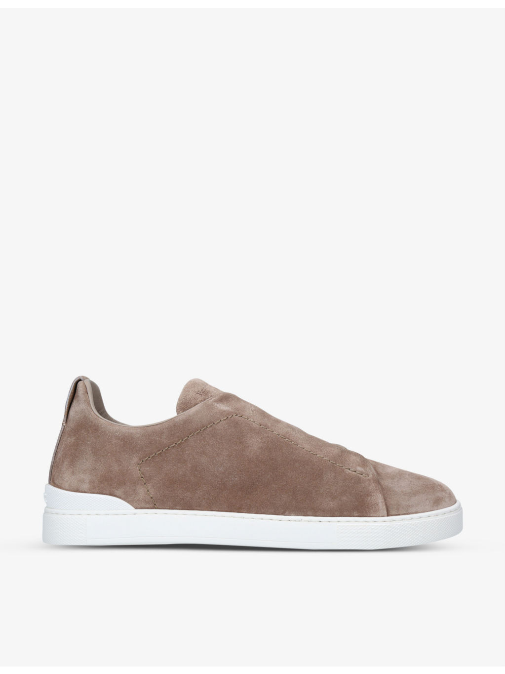 Tripe Stitch suede trainers - 1