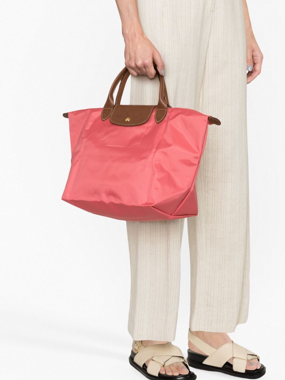 Longchamp logo-print Canvas Tote - Farfetch