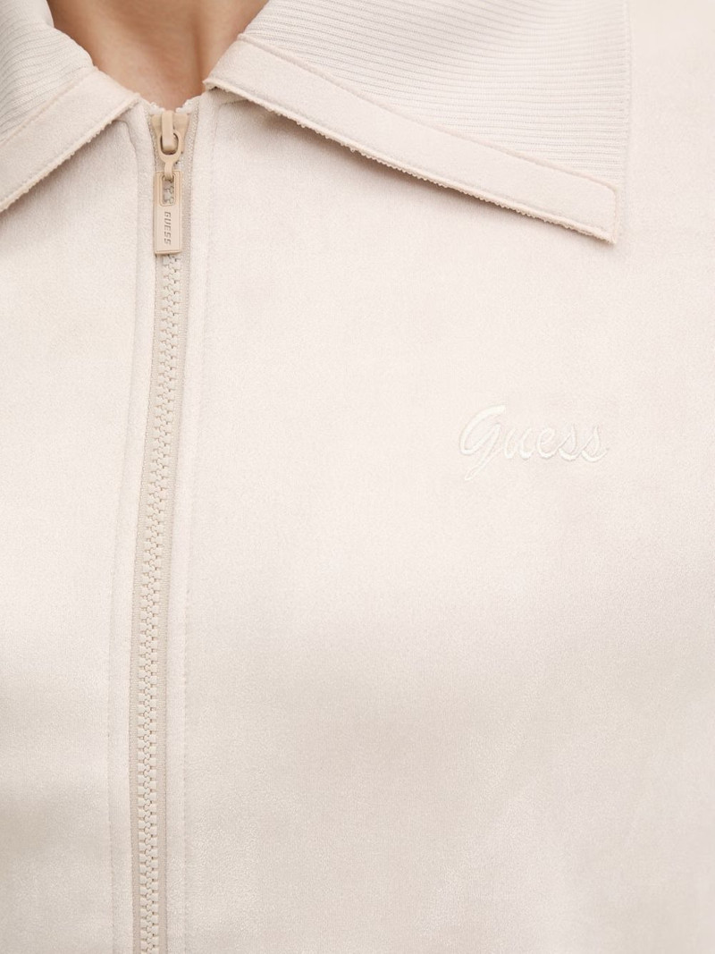 ribbed collar zip sweater 5