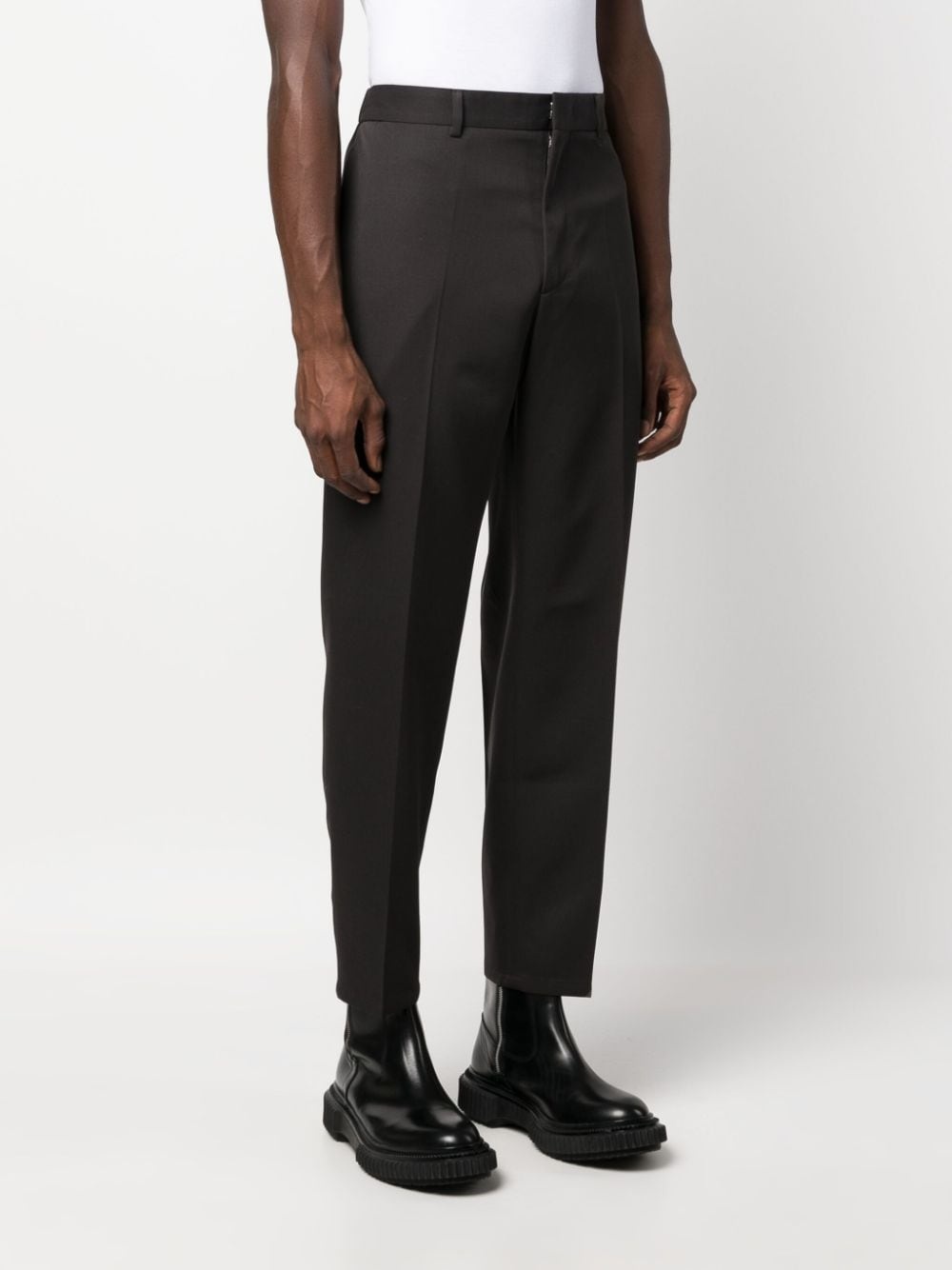 tapered-leg tailored trousers - 3