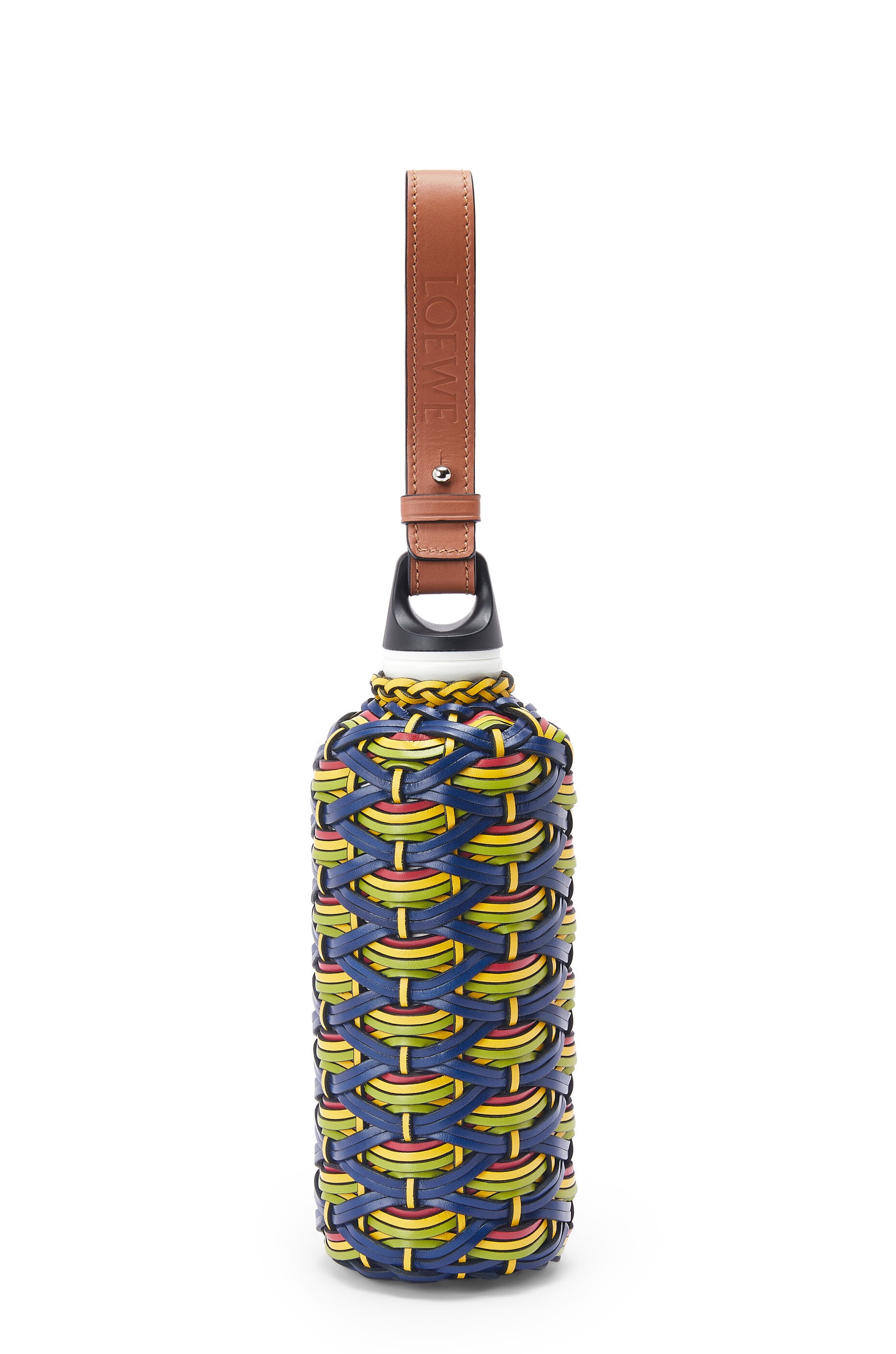 Braided bottle in aluminium and calfskin - 2