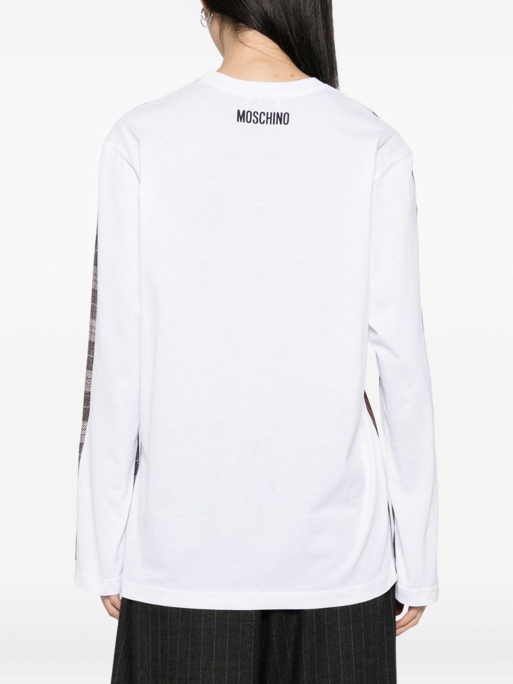 checked cotton T-shirt - 4