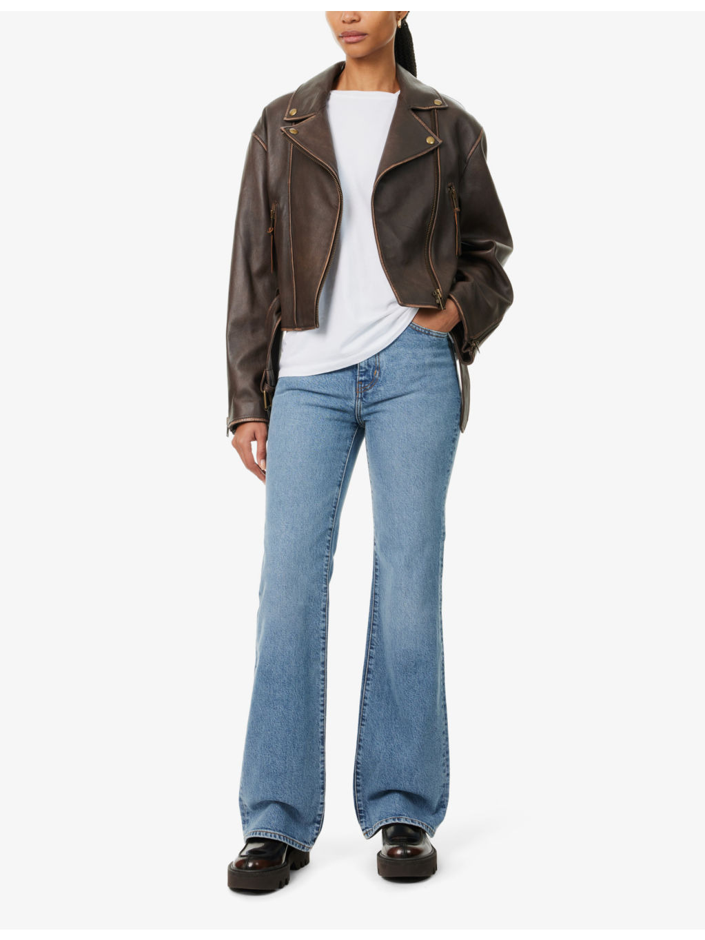 The Arrow high-rise bootcut-leg stretch-denim jeans - 2