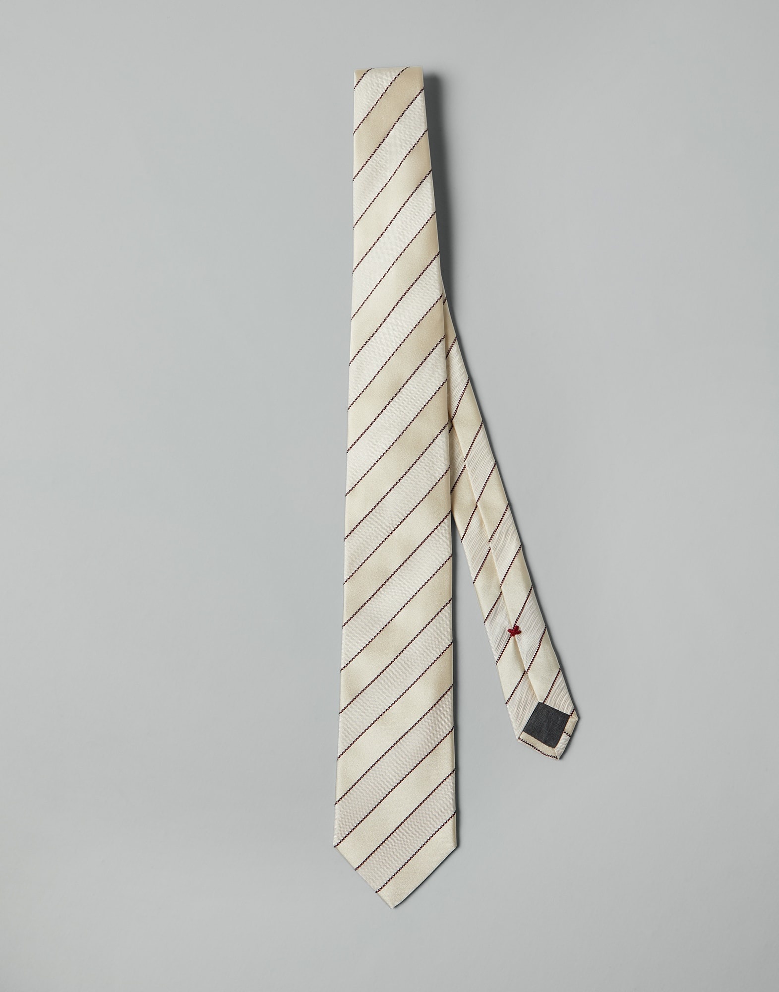 Striped silk chevron tie - 1