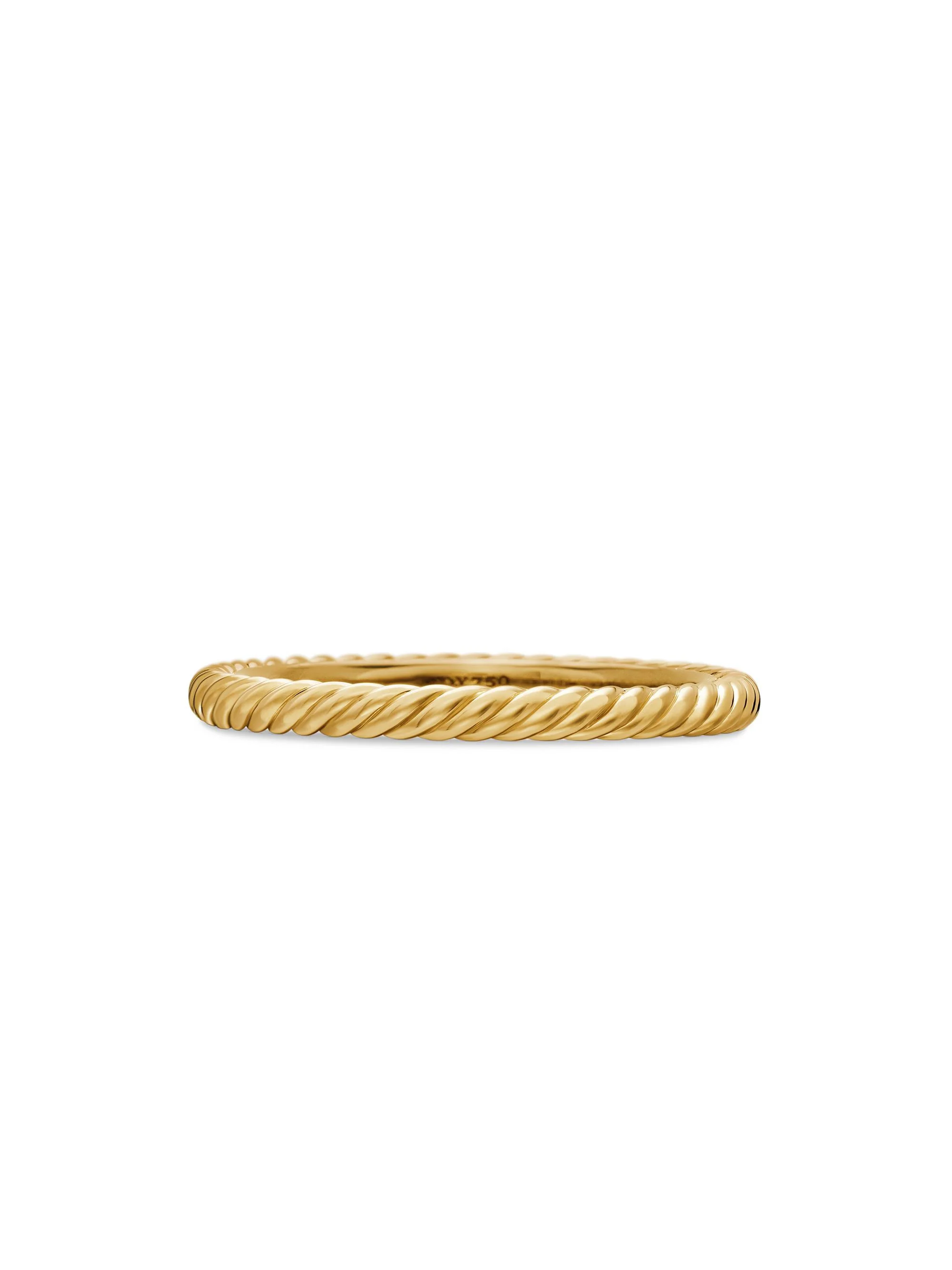 Women's Cable Collectibles Stack Ring in 18K Yellow Gold, 2mm - Yellow Gold - 1