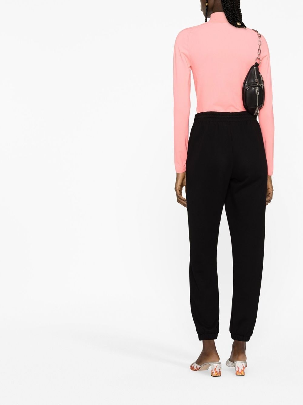 roll neck embossed-logo jumper - 4