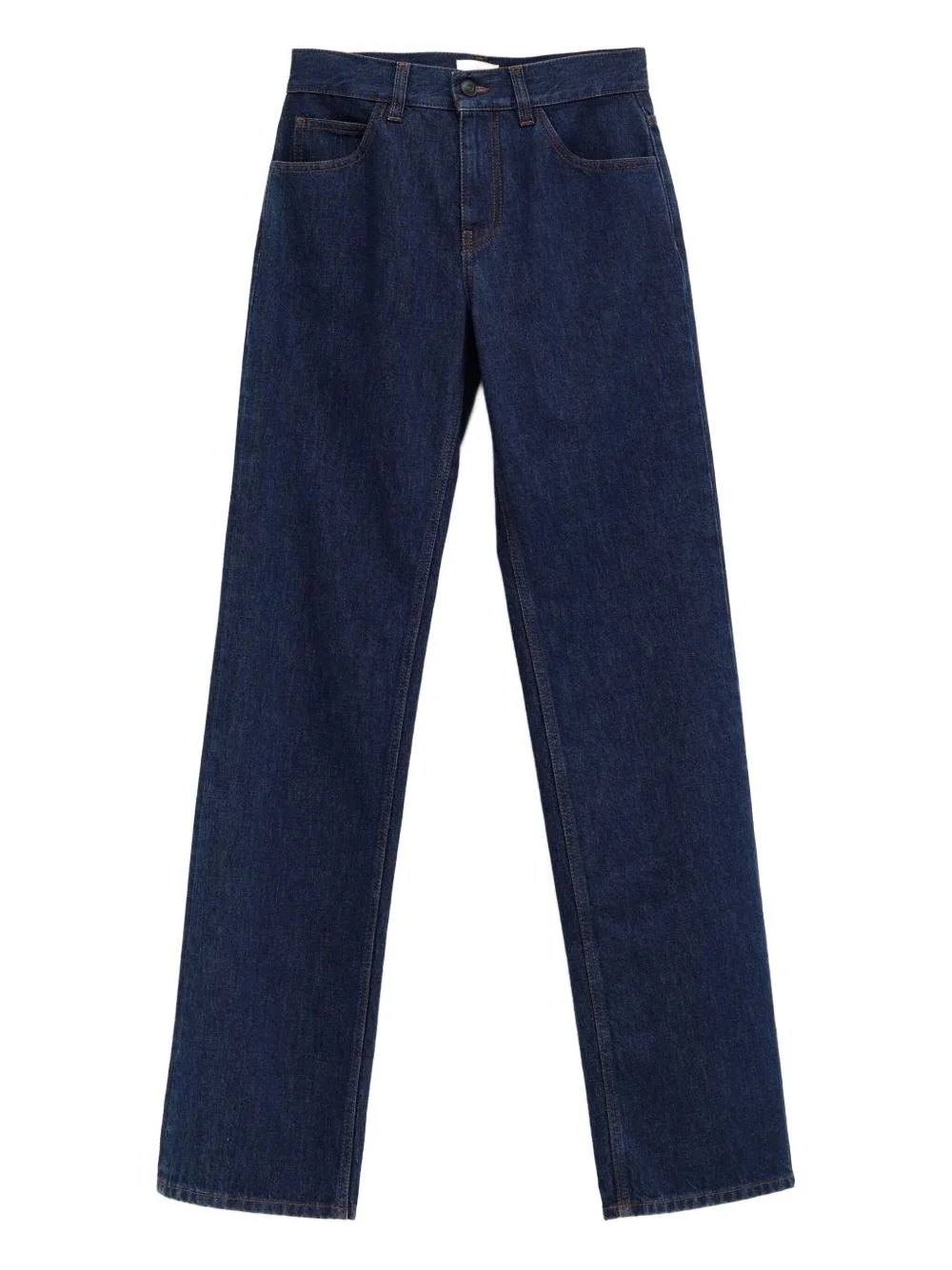 topstitched denim jeans - 1