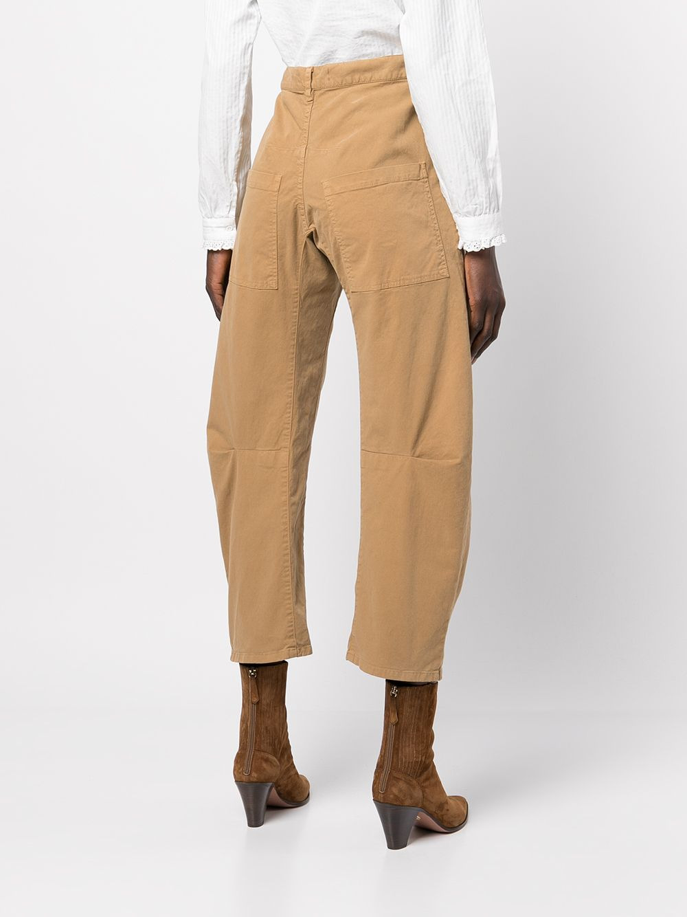 Shon cropped angular-leg trousers - 4