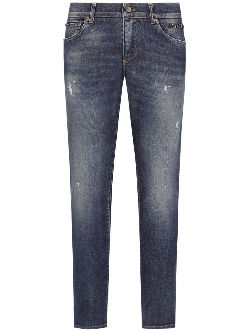 distressed-effect skinny jeans - 1