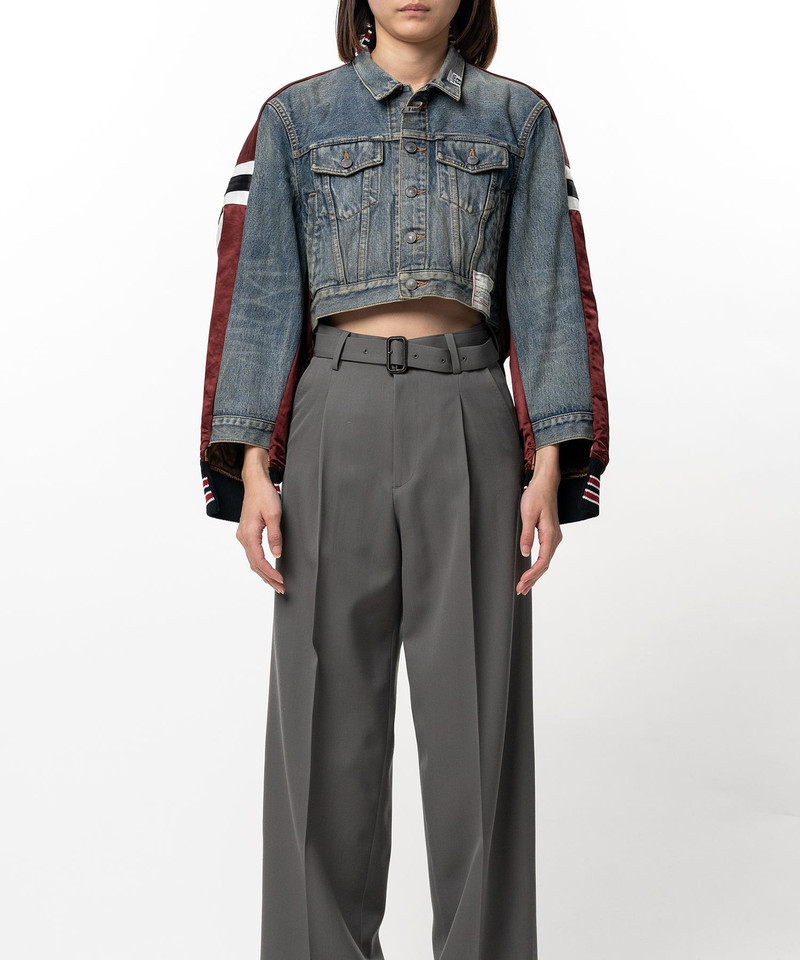 Front Back Combined Denim Jacket 11