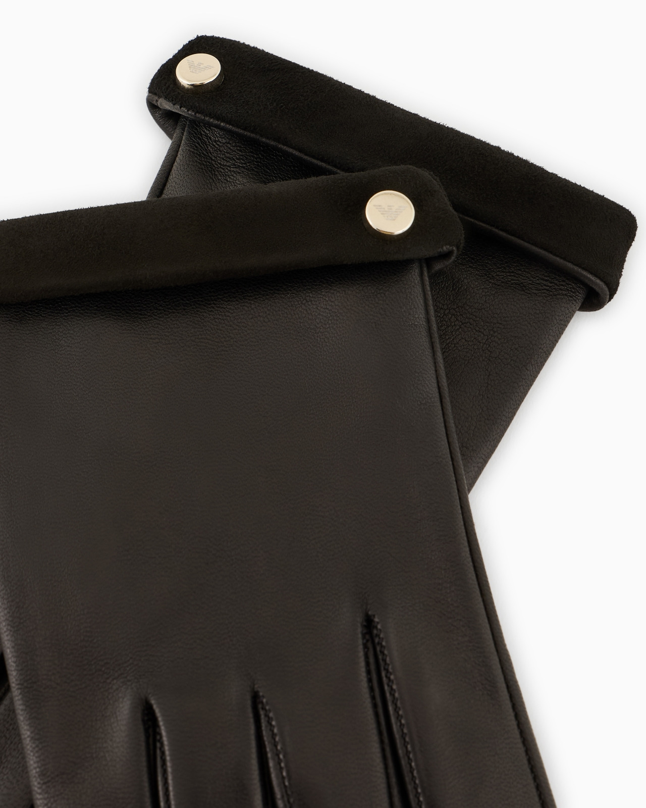 Nappa-leather gloves with suede trim - 2
