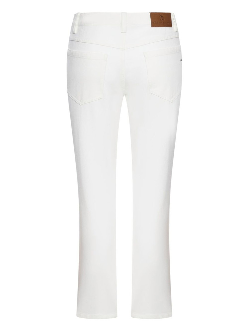 Brunello Cucinelli logo-patch jeans outlook