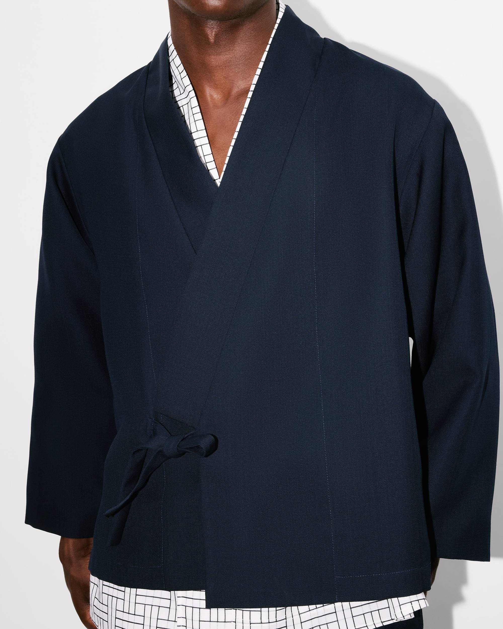 Kimono jacket in virgin wool - 8