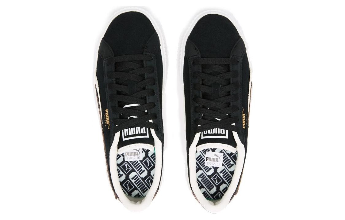 (WMNS) PUMA Suede Plat Form Plaid 'Black' 395228-01 - 6