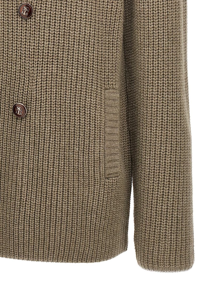 Brunello Cucinelli BRUNELLO CUCINELLI DOUBLE-BREASTED CARDIGAN - 4