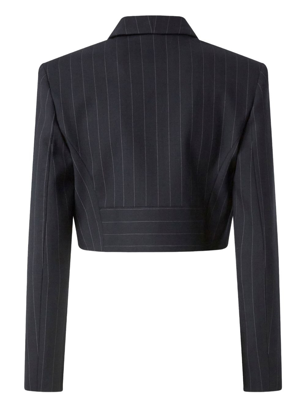 pinstripe cropped jacket - 2