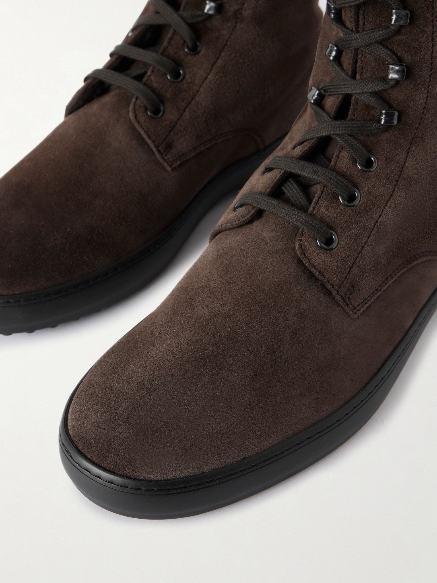 Suede Boots Dark brown - 5