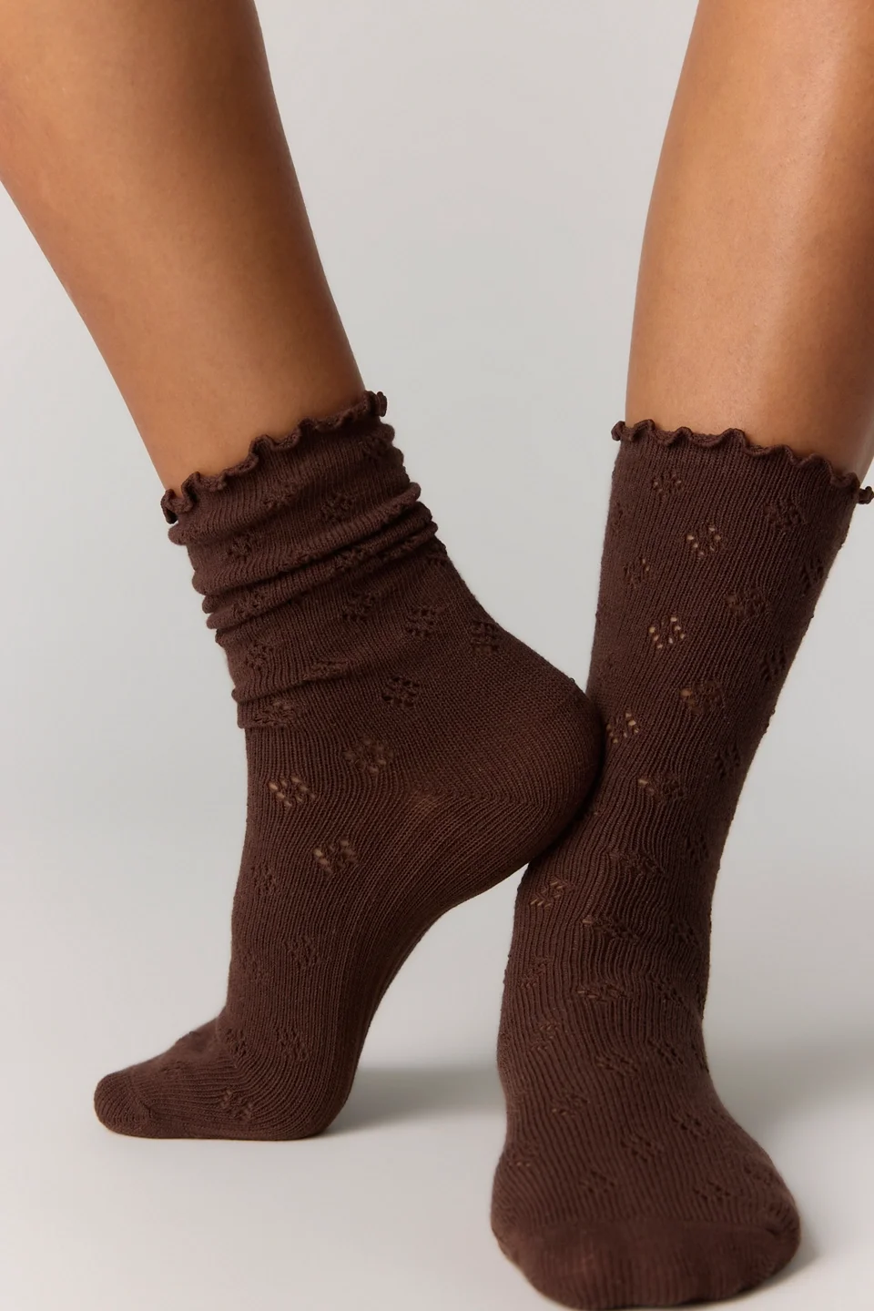 Pointelle Ru Socks - 1