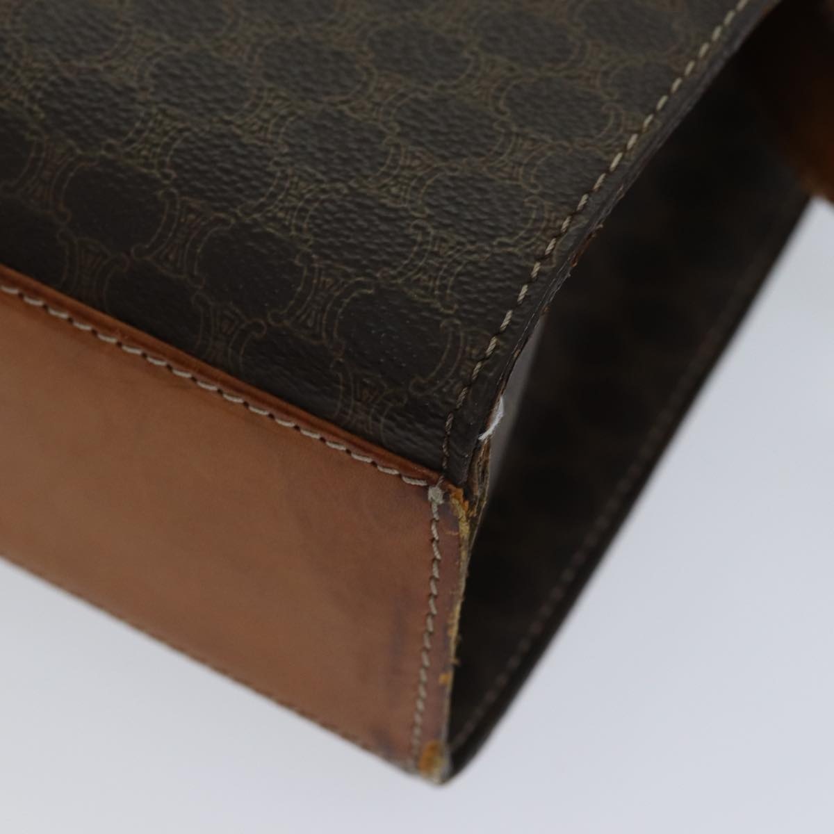 CELINE Macadam Canvas Shoulder Bag Pvc Brown - 9