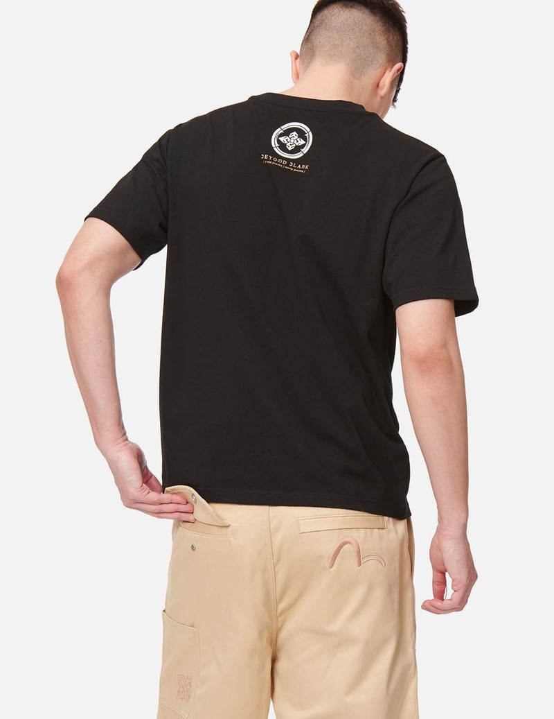 Brushed Seagull and Kamon Print T-shirt 4