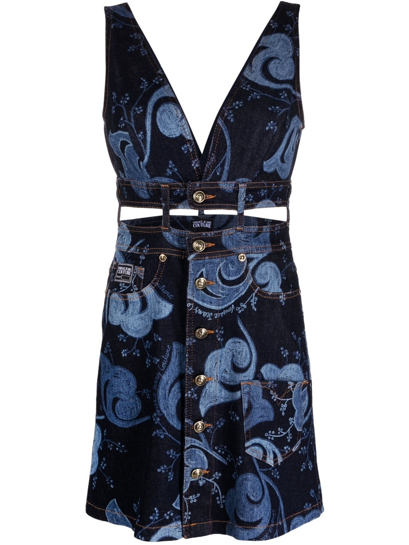 cut-out denim dress 1