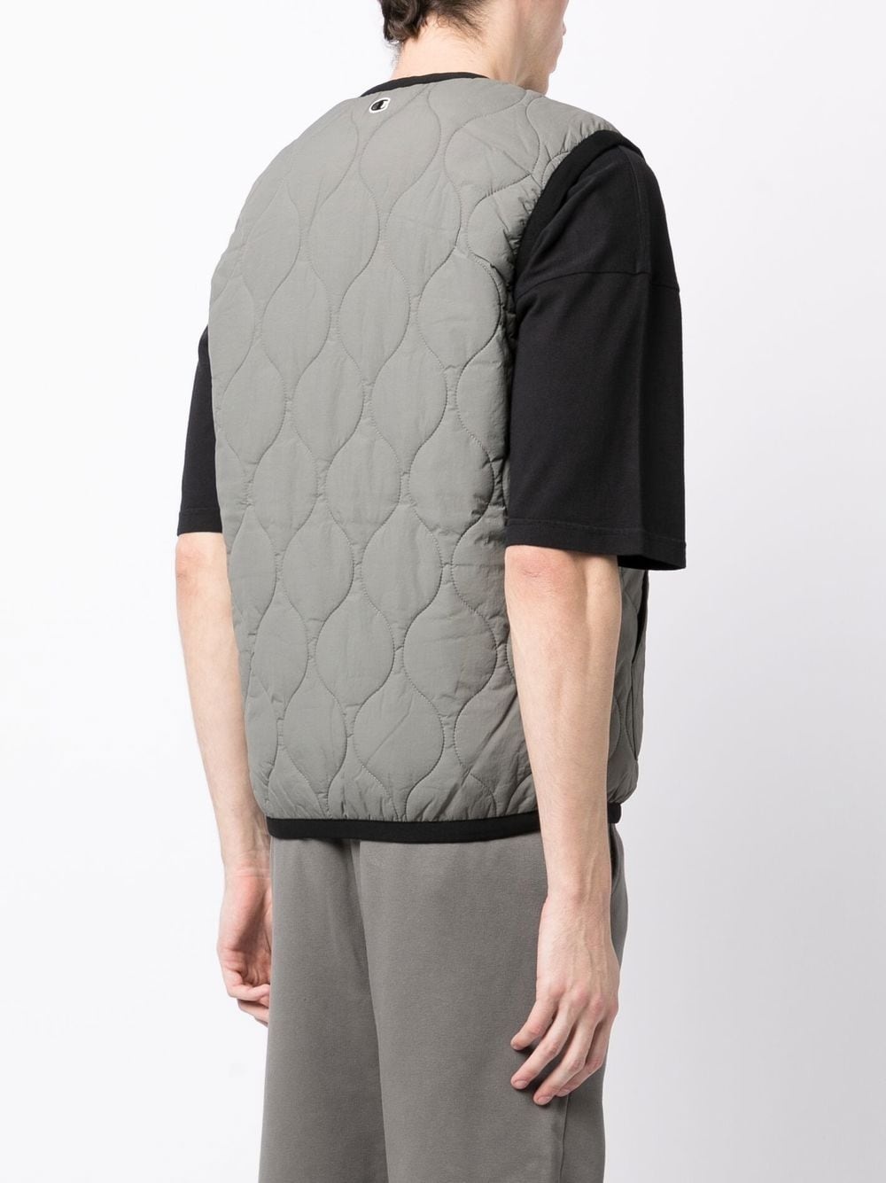 quilted sleeveless gilet - 4